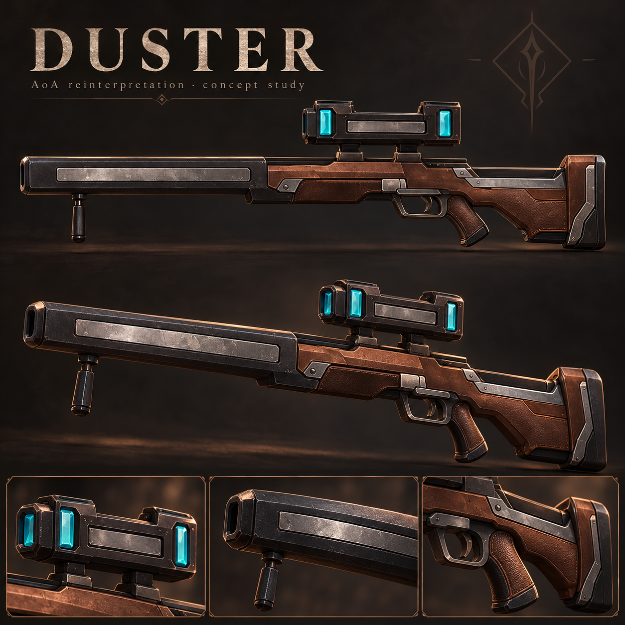 Duster dark brown and teal concept