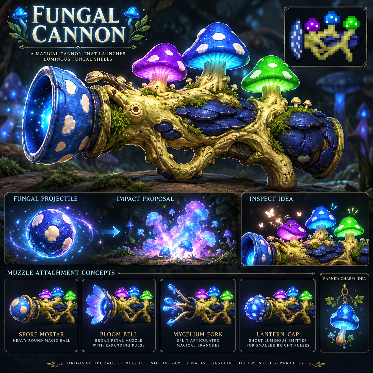 Fungal Cannon concept and proposed attachments