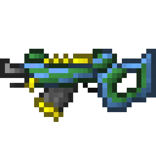 Exact released Iominator sprite, nearest-neighbor enlarged