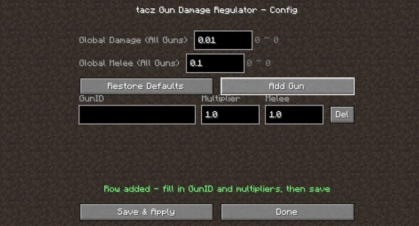 tacz Gun Damage Regulator