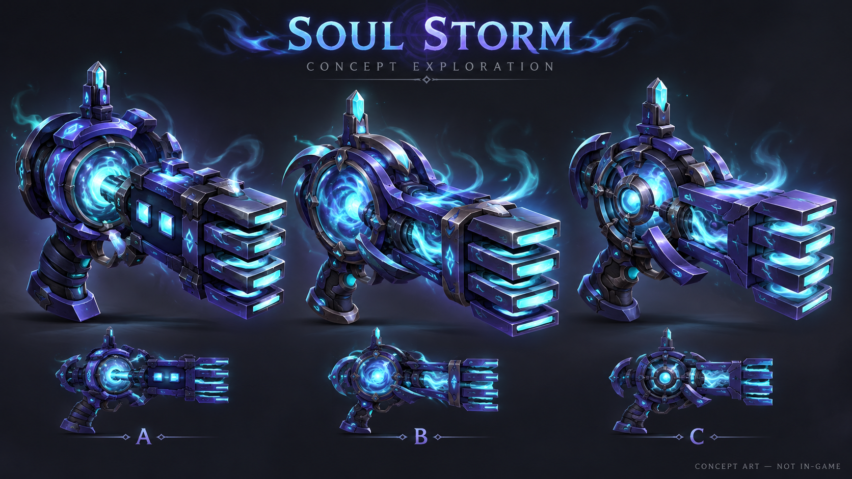 Soul Storm A/B/C concept exploration
