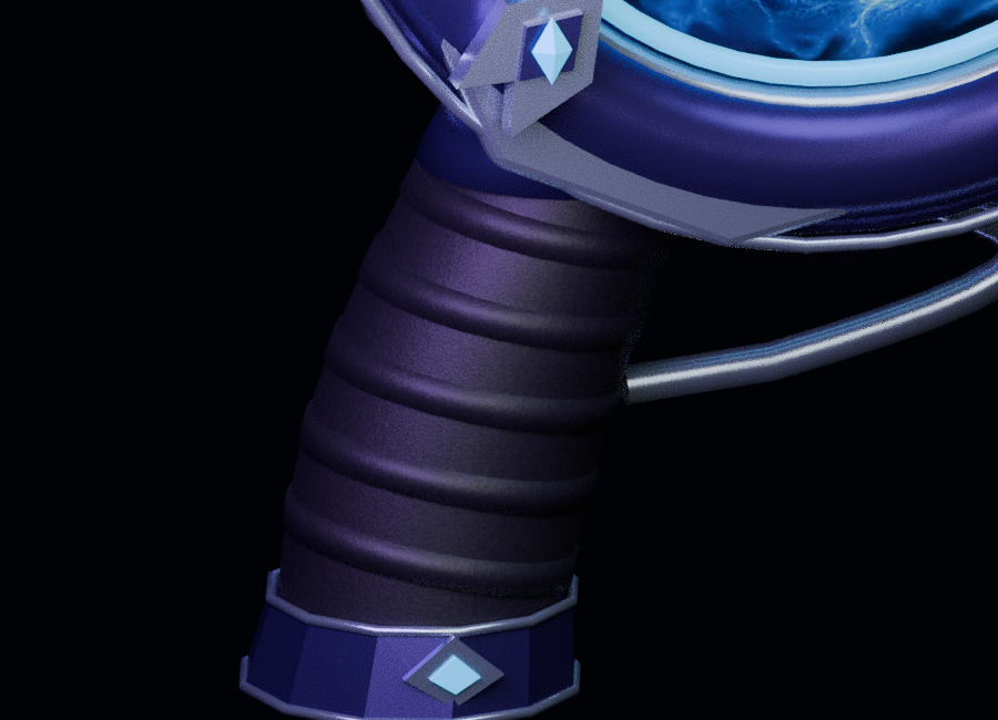 Actual GLB-reimported grip close-up, not native gameplay