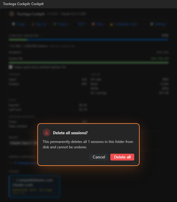 Delete session