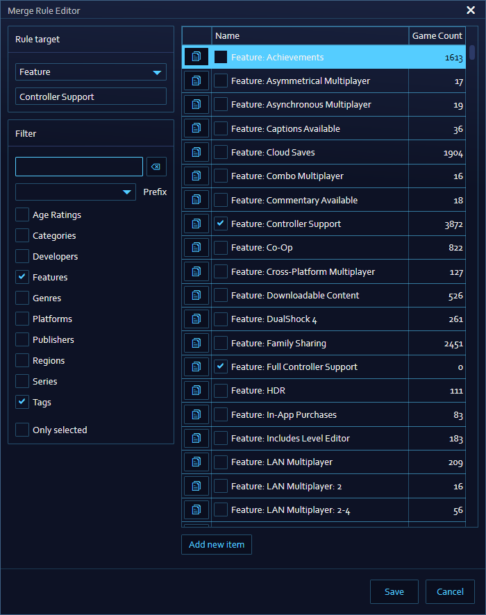 Metadata Editor window