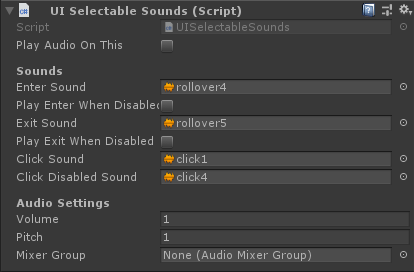 UI Selectable Sounds