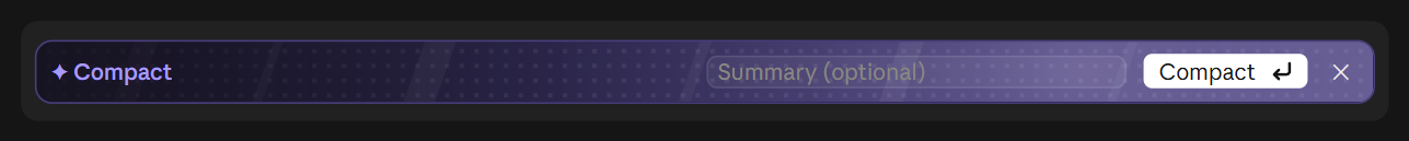 The Compact bar with an optional summary field