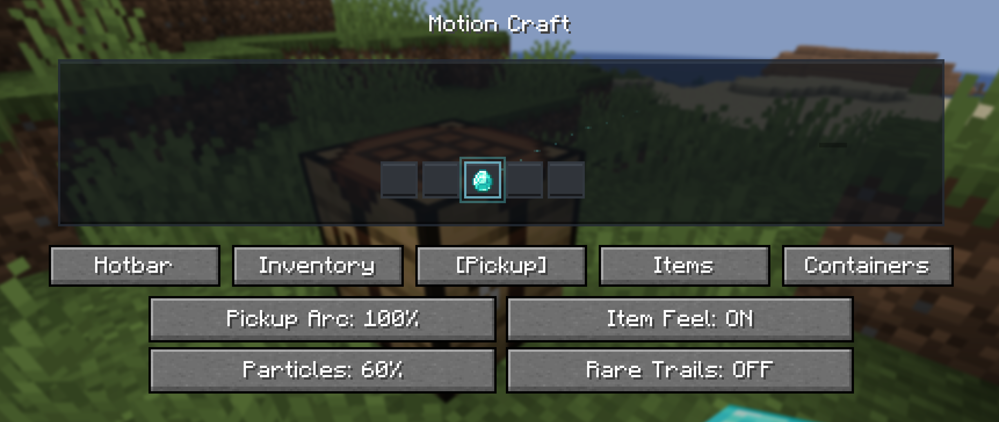 Motion Lab pickup-flight and particle controls