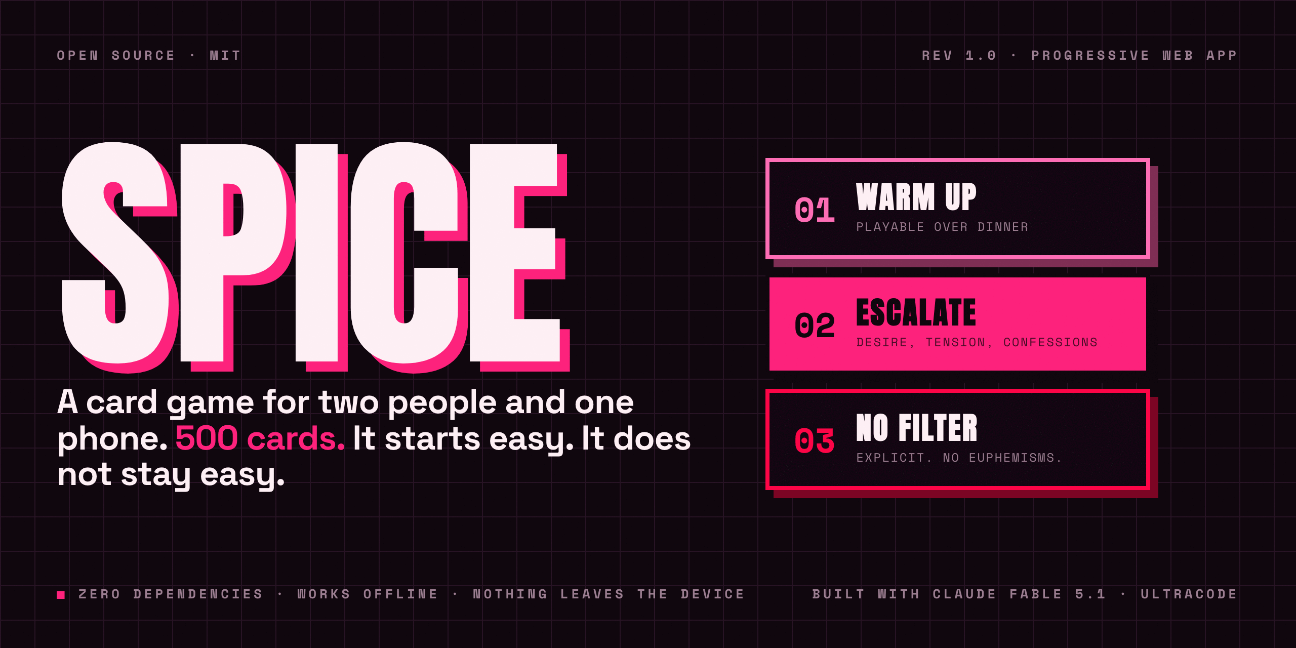 SPICE — a card game for couples screenshot