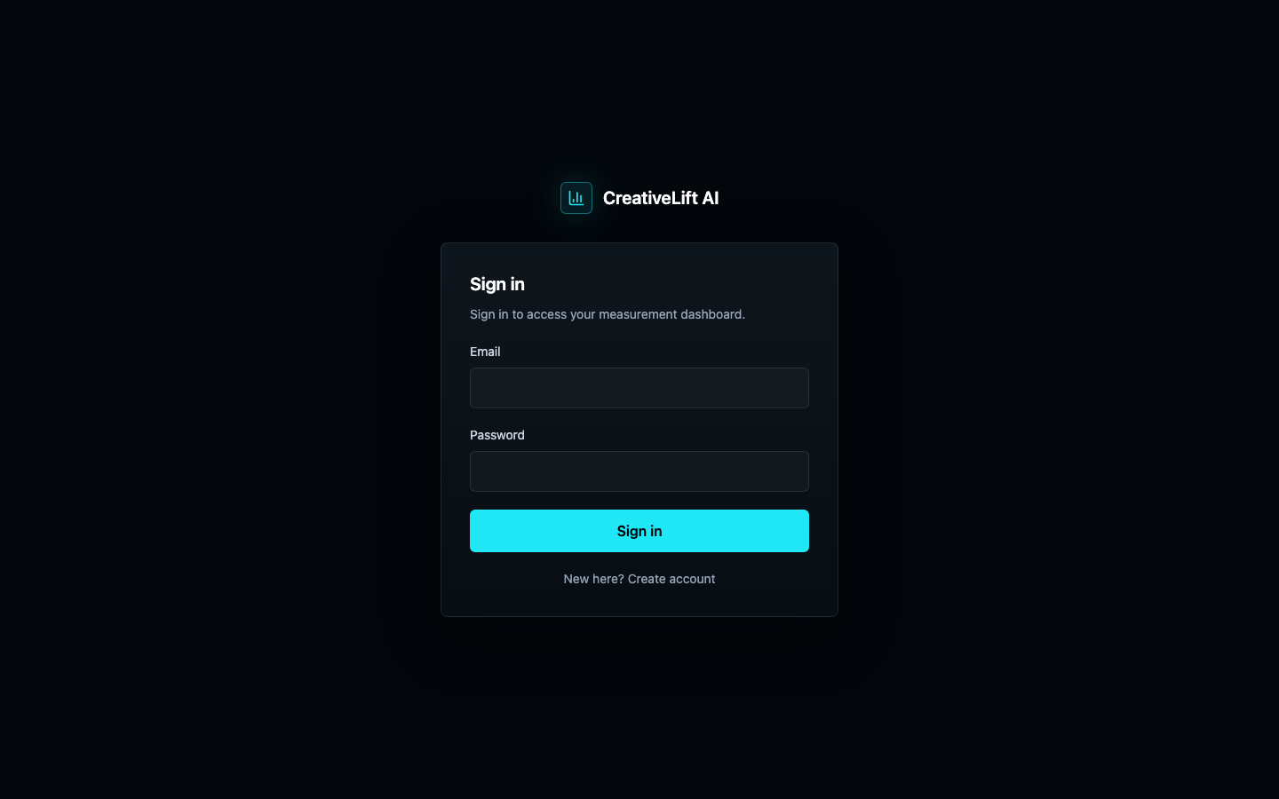 Sign-in page: email and password login with revocable server-side sessions