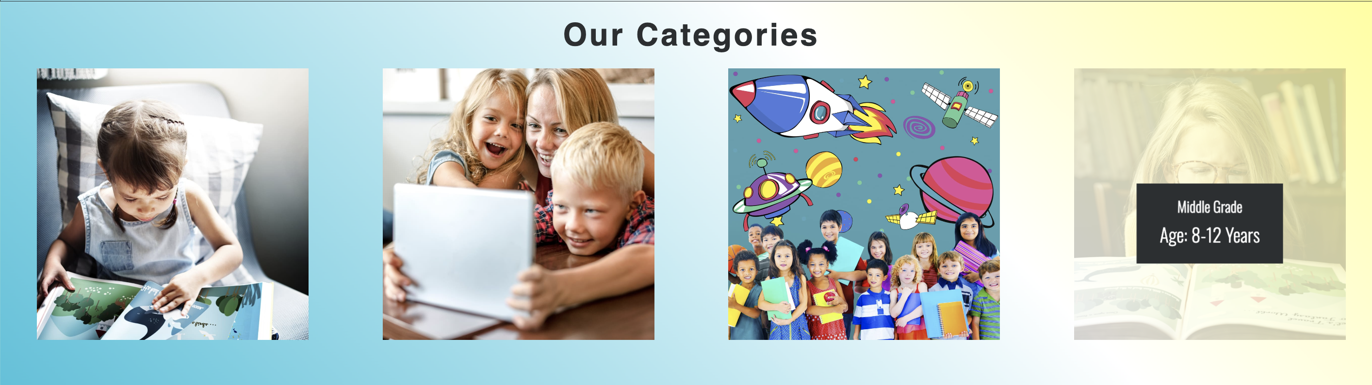 screenshot of the categories section of Motubooks