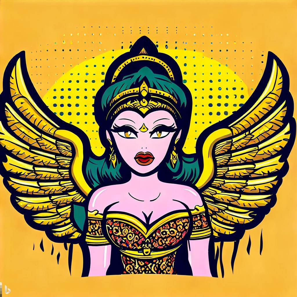 gold deity-graphic angel