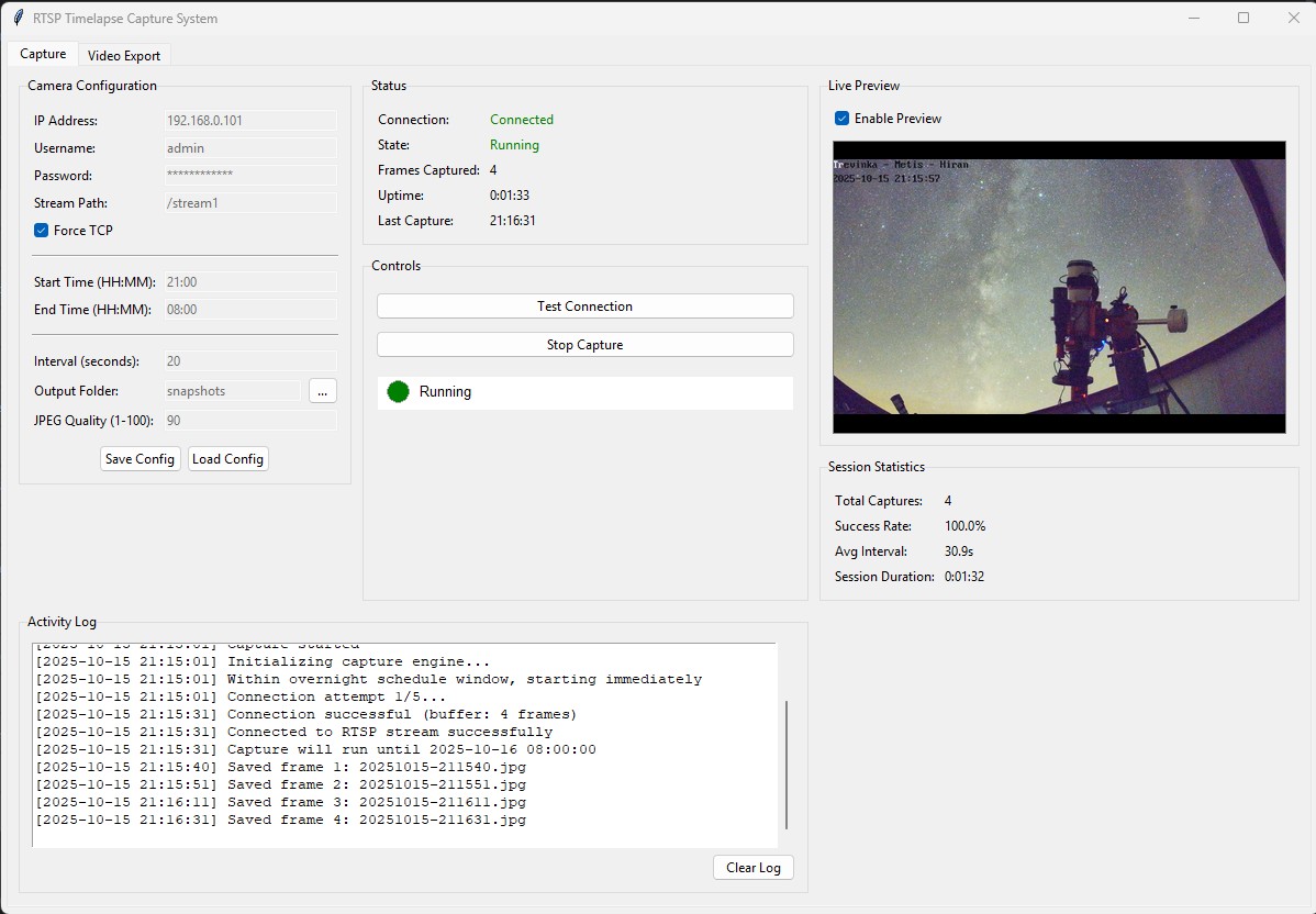 Snapshot Capturing Interface