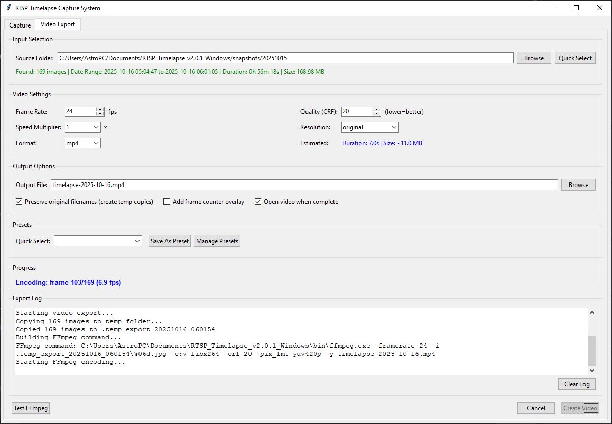 Video Export Interface