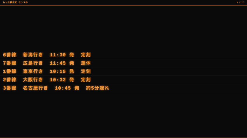 レトロ掲示板のスクリーンショット
