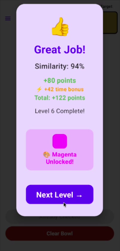Color unlocked celebration