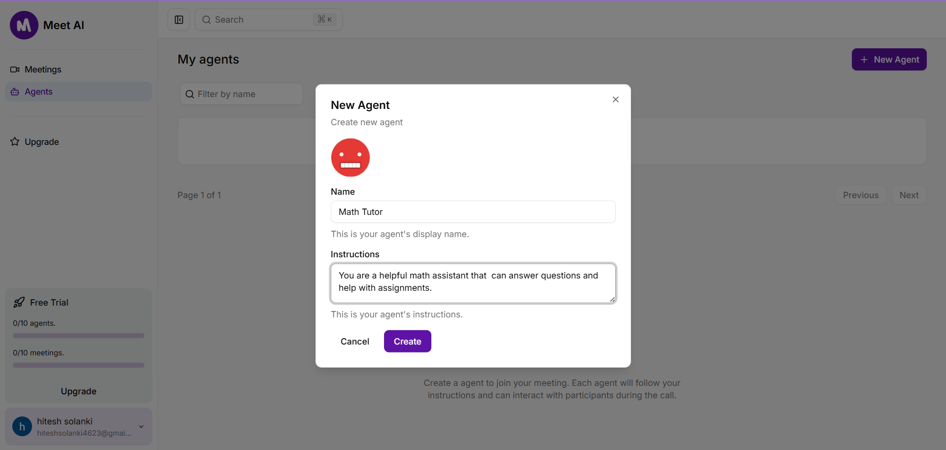 New Agent Modal