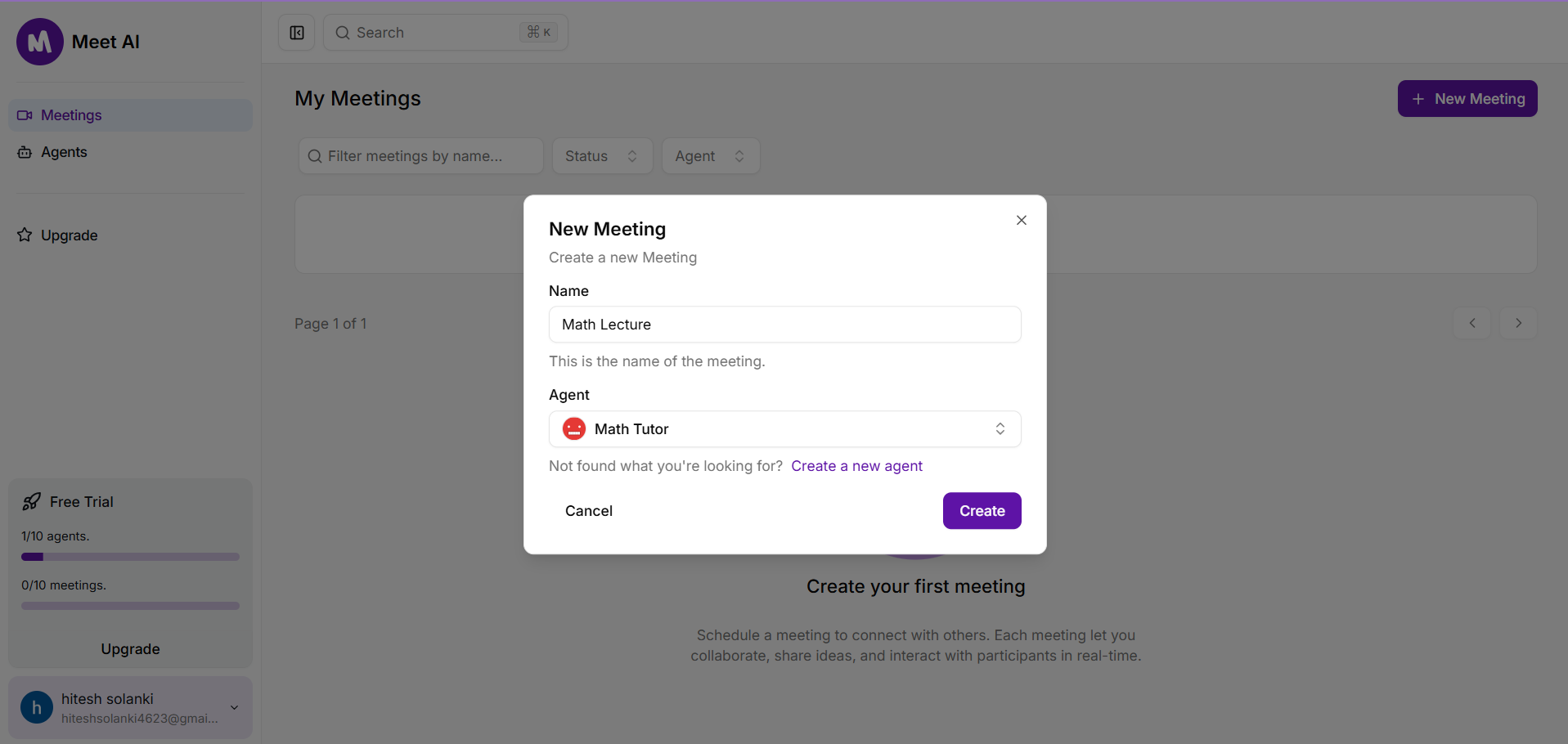 New Meeting Modal
