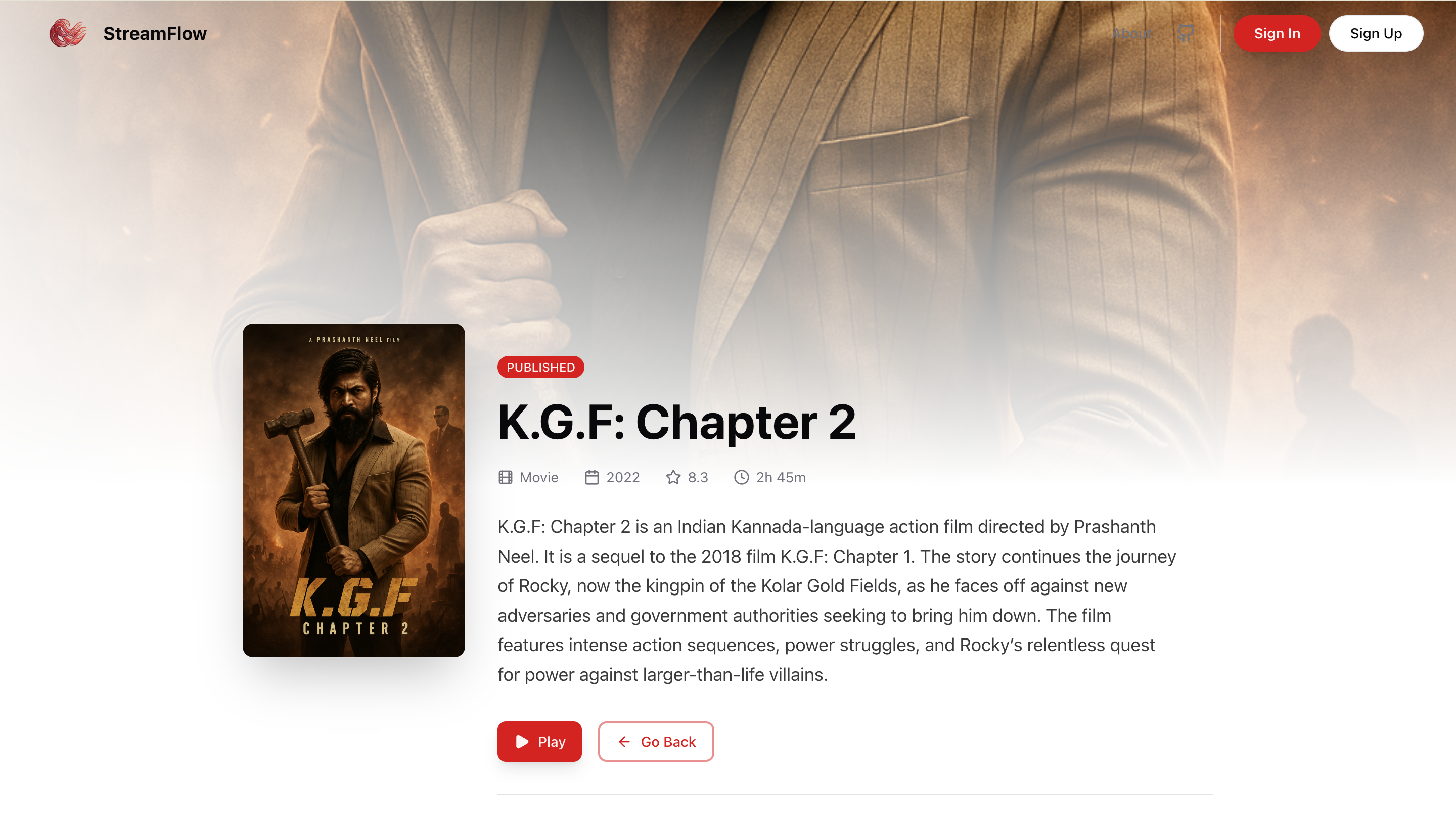 Content catalog and detail