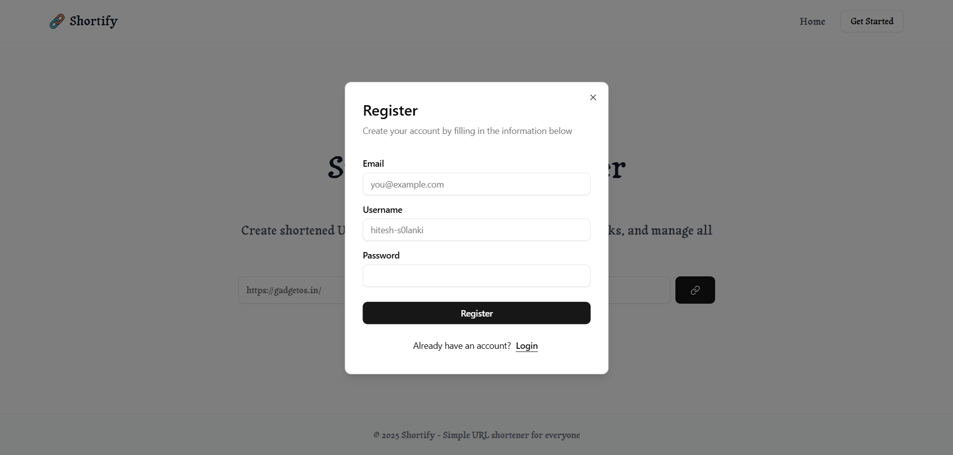 Auth Page