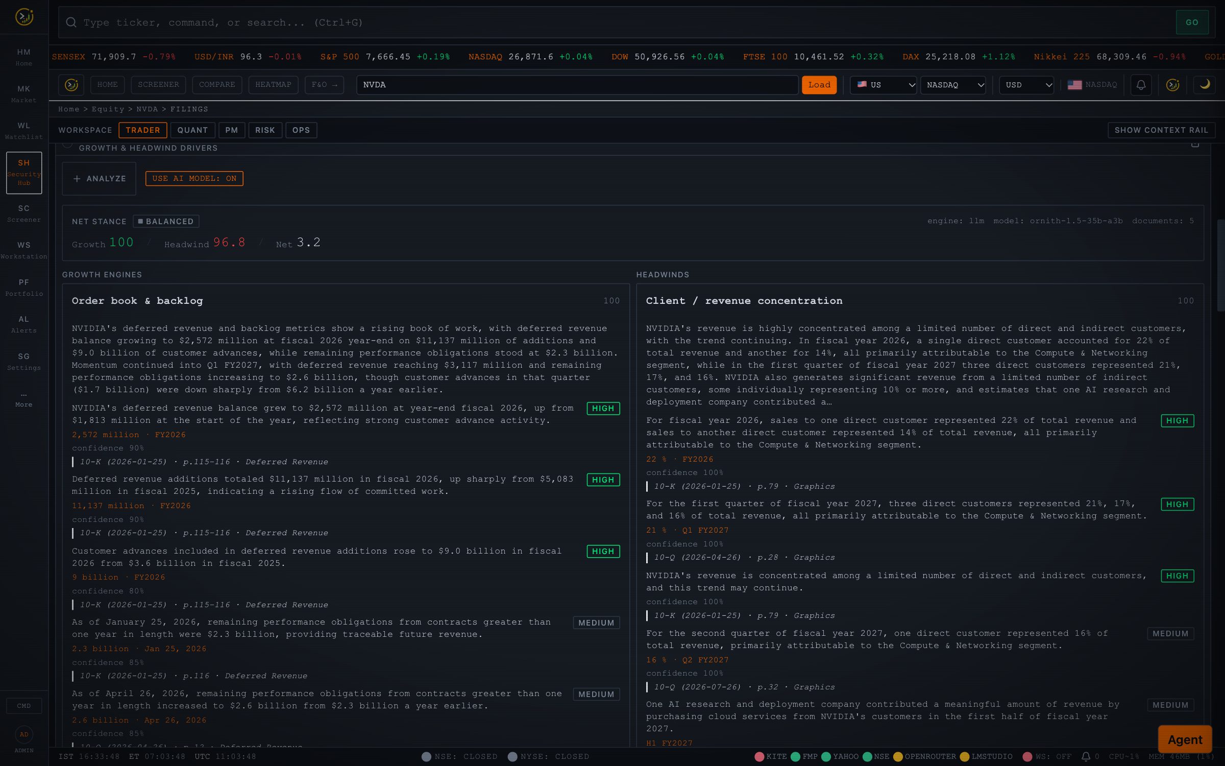 Growth engines and headwinds with verified quotes for NVDA