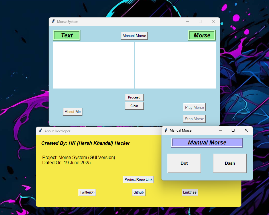 GUI Morse Code System