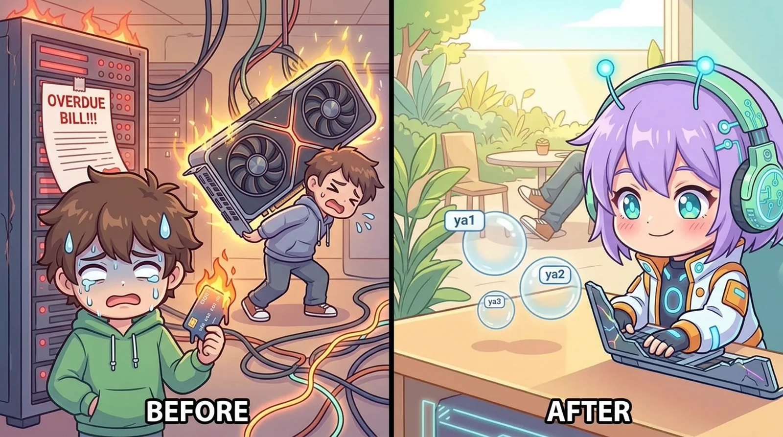 ai zero dollar agent chibi comparison