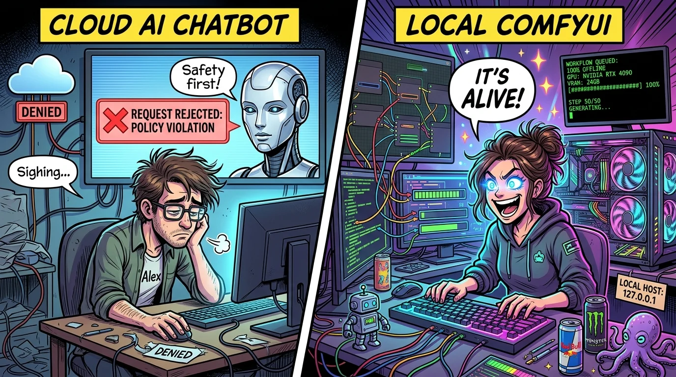 comfyui cloud filter vs local meme