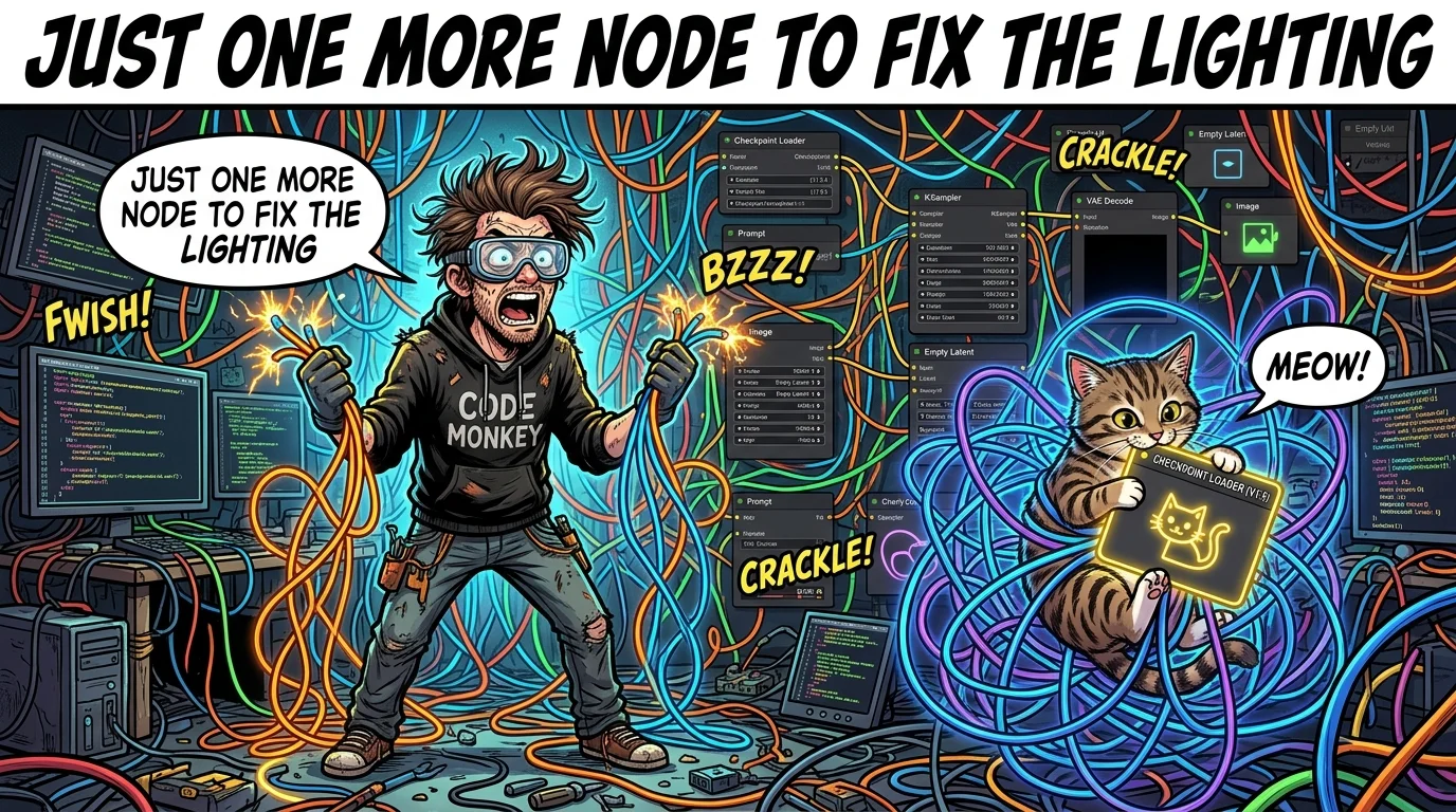 comfyui spaghetti nodes meme