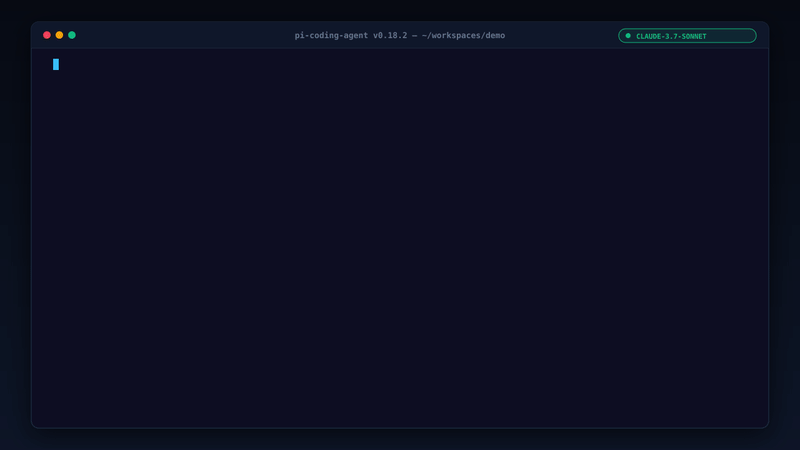 Pi Agent Terminal Workflow Demo