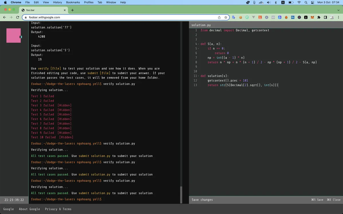 googlefoobar submit result