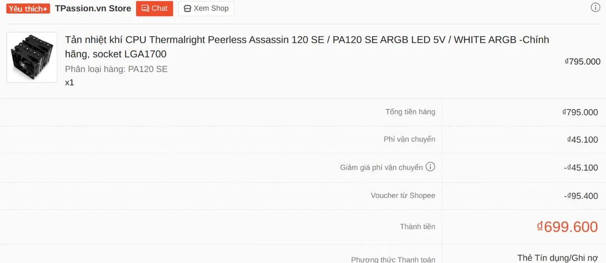 Thermalright Peerless Assassin 120 SE