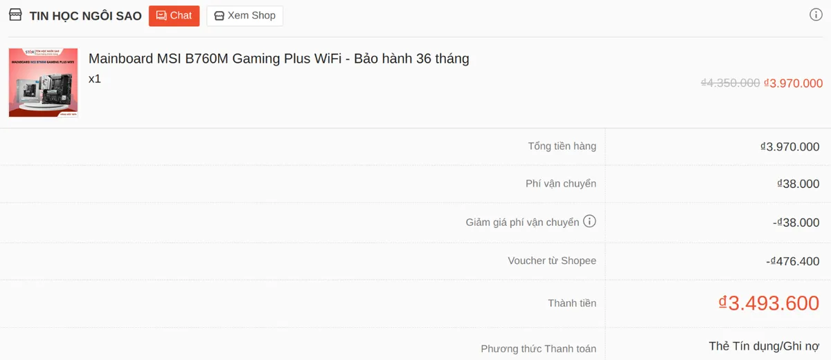 Mainboard MSI B760M Gaming Plus WiFi DDR5