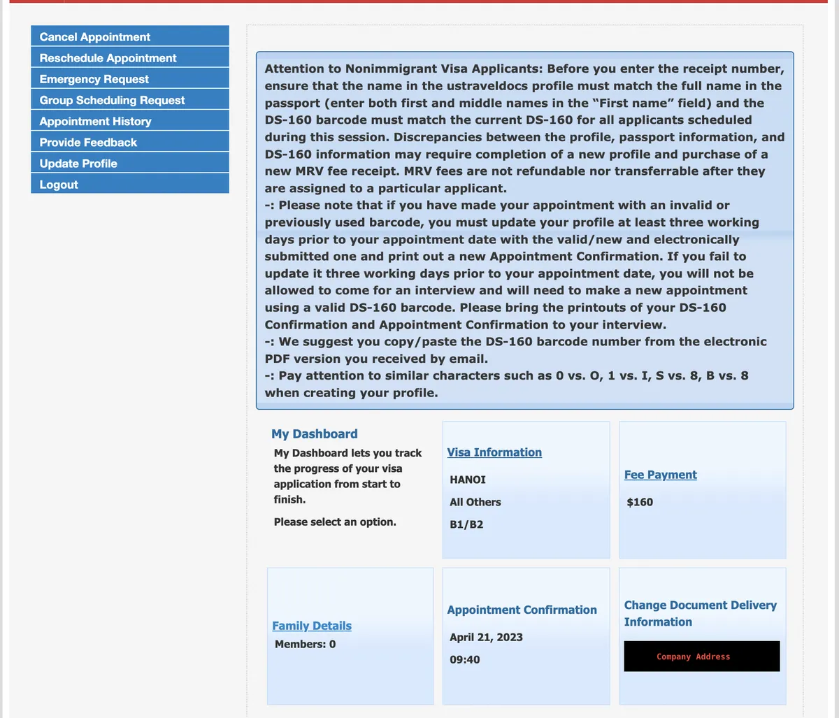 US Visa Interview Slot