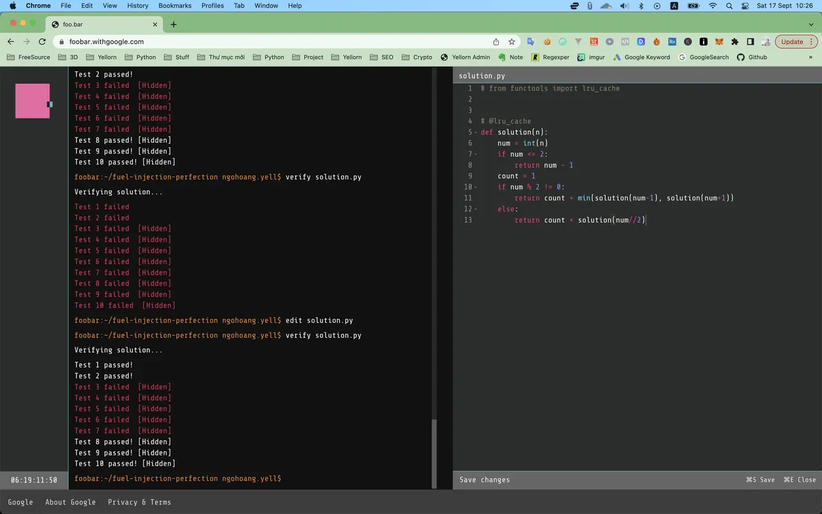 solution last challenge of level 3 googlefoobar