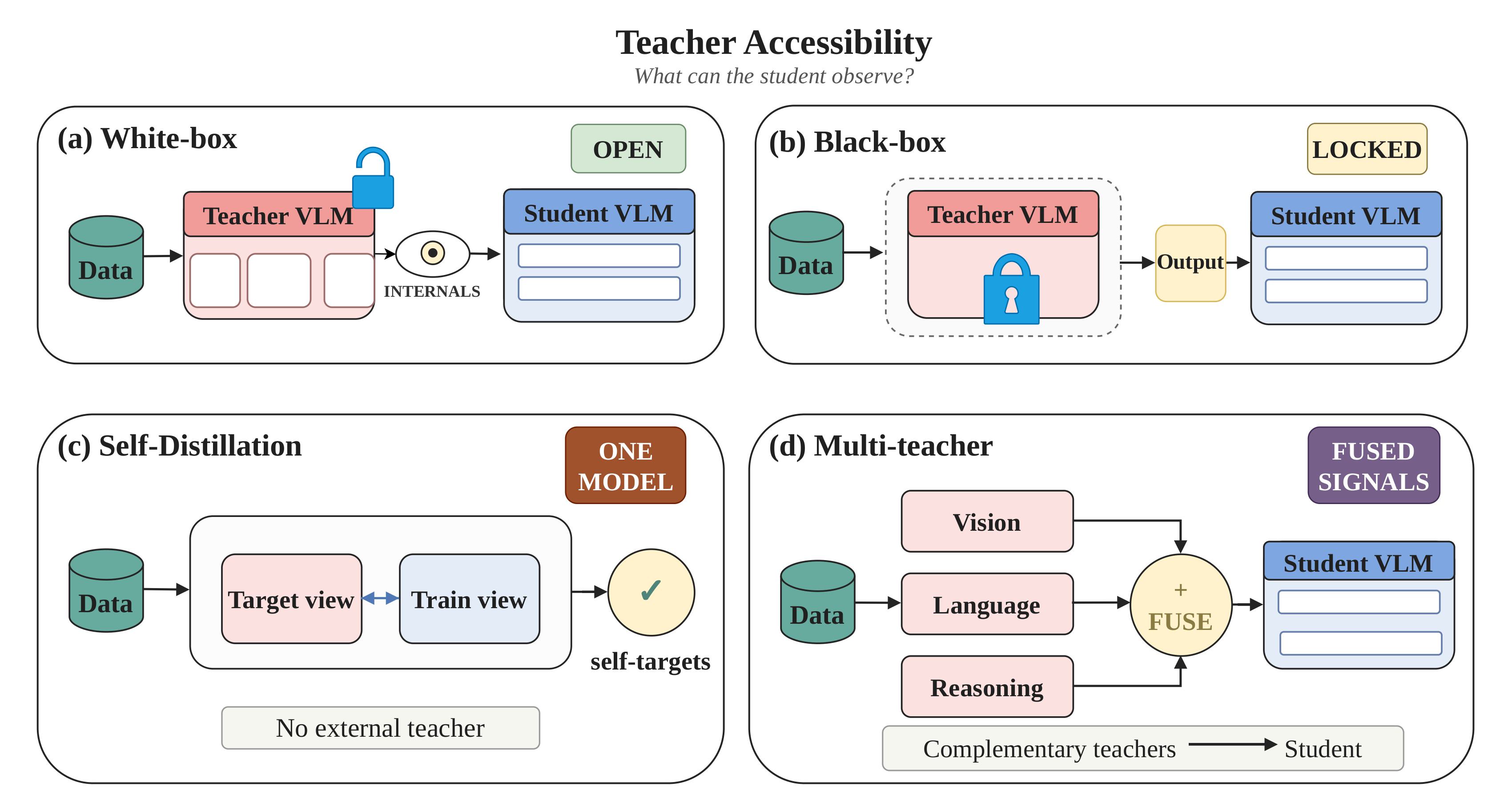 Teacher accessibility view of VLM distillation