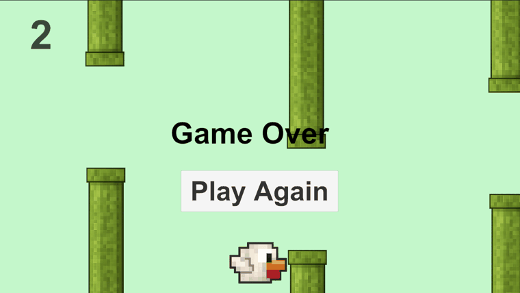Flappy Bird clone gameplay