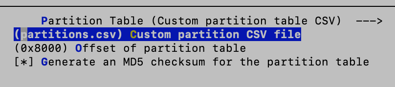 Partition Table