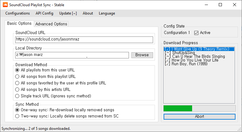 Soundcloud playlist downloader