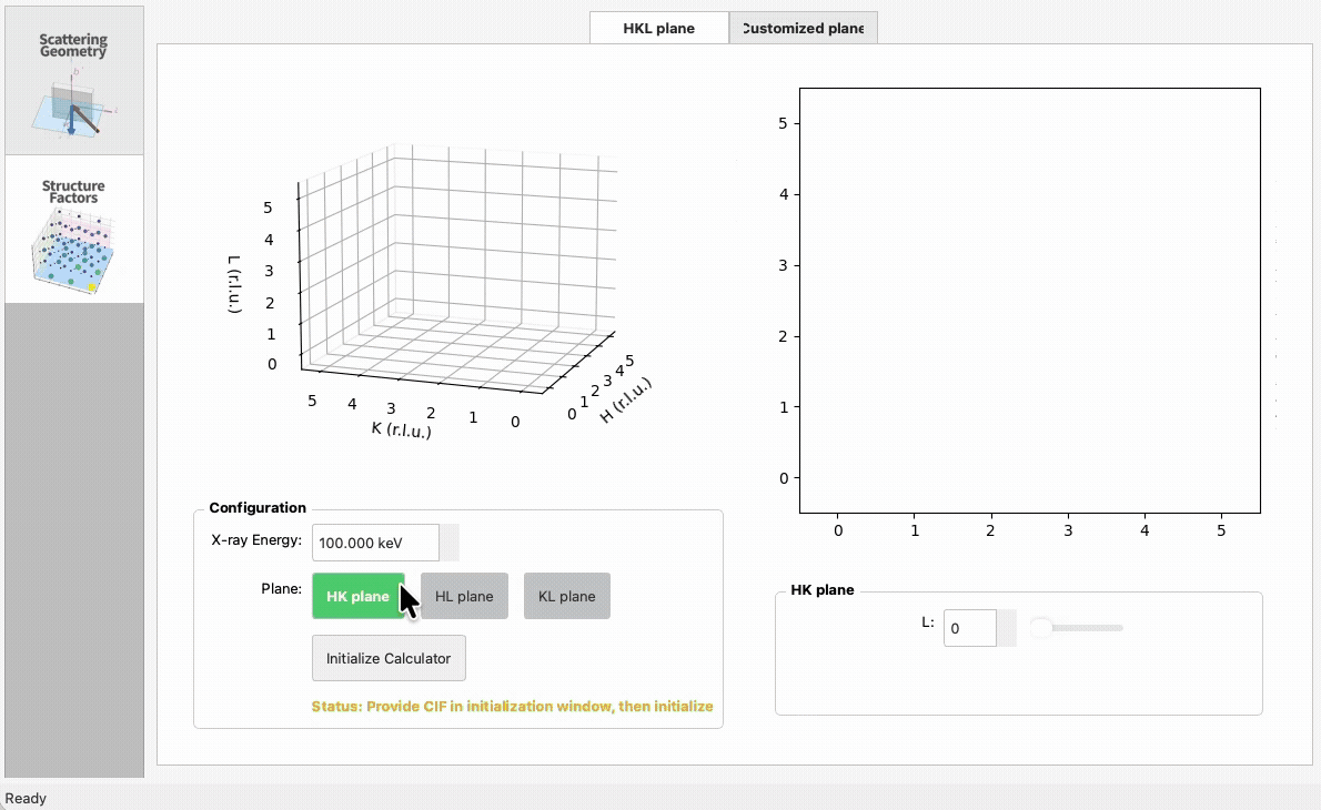 Structure factor demo