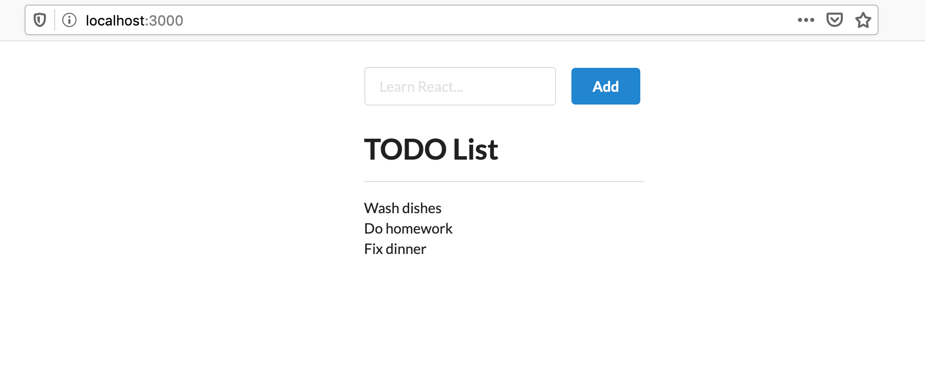 loaded todo list