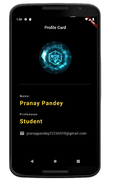 Profile Card App Screenshot 1