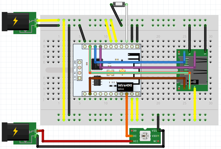 Fritzing circuit layout