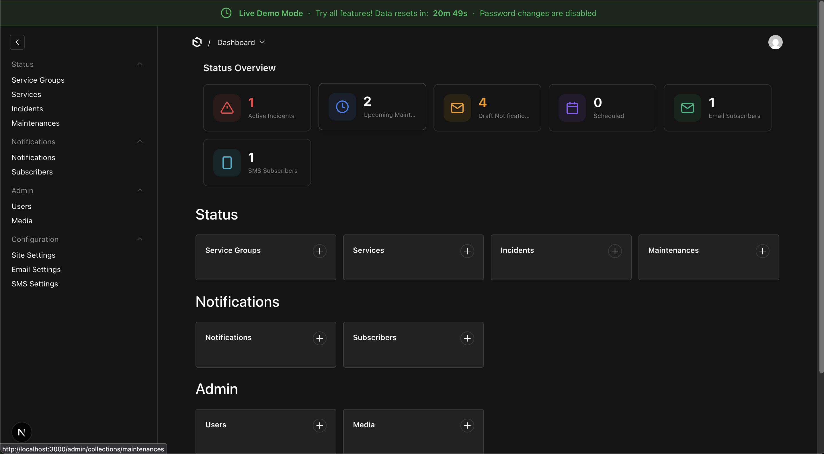 Admin Interface