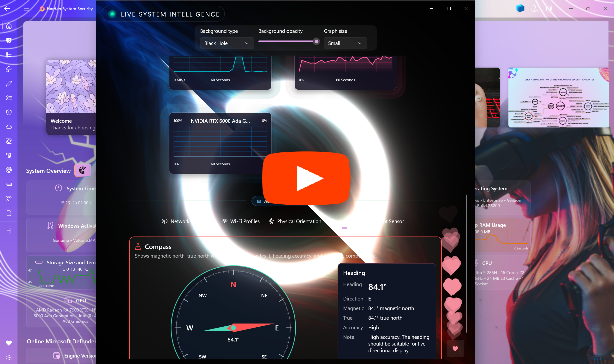Harden System Security's Live System Intelligence dashboard demo