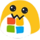 Emoji of a Windows eating moomoo