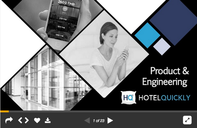 Slideshare: Product & Engineering at HotelQuickly