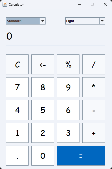 Colored calculator screenshot