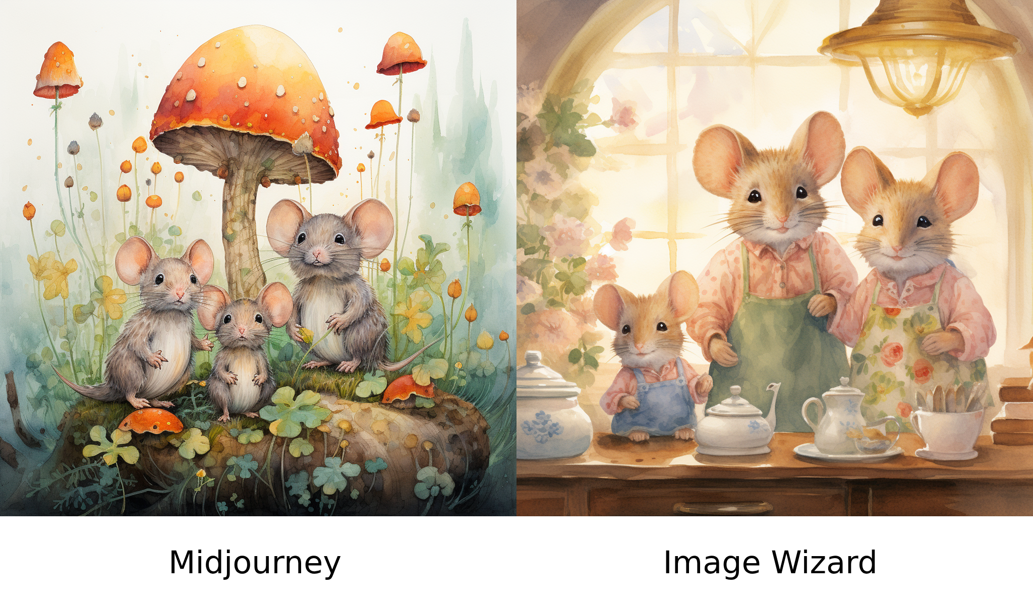 Showcase of Image Wizard results