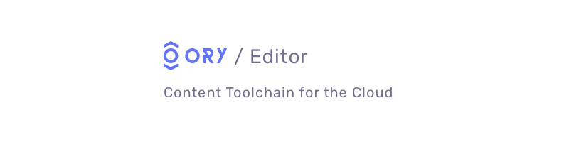 ORY Editor - Cloud Native Content Toolchain