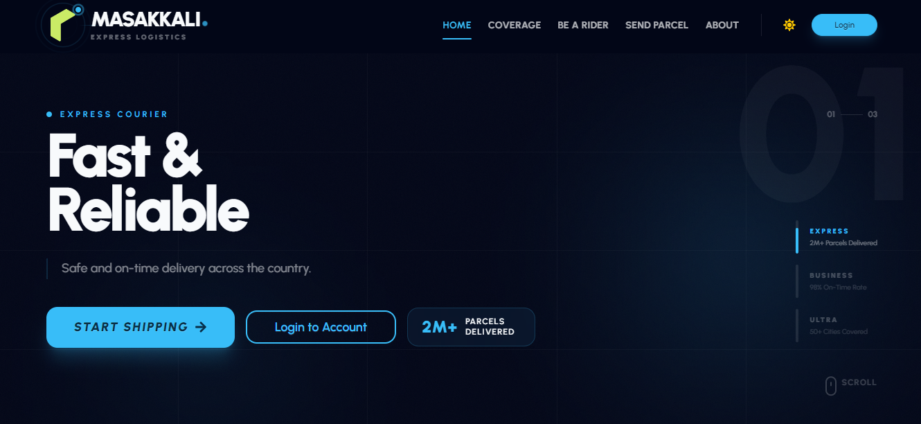 Masakkali — Parcel Delivery Platform